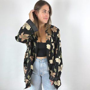Vintage Black Floral Blazer